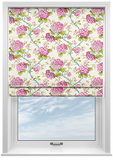 Bouquet Velvet, Wild Rose - Motorised Roman Blind